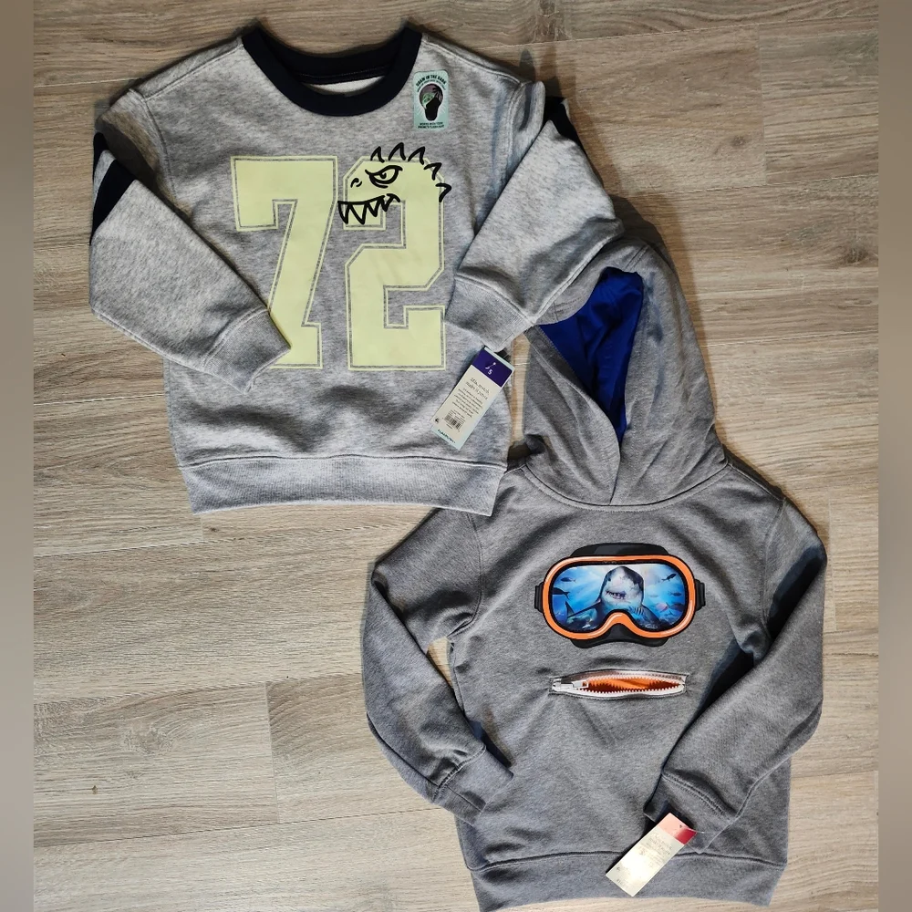 Bundle- Boys Long Sleeve Shirt/Hooded Jacket(5/6) NWT - Picture 9 of 13